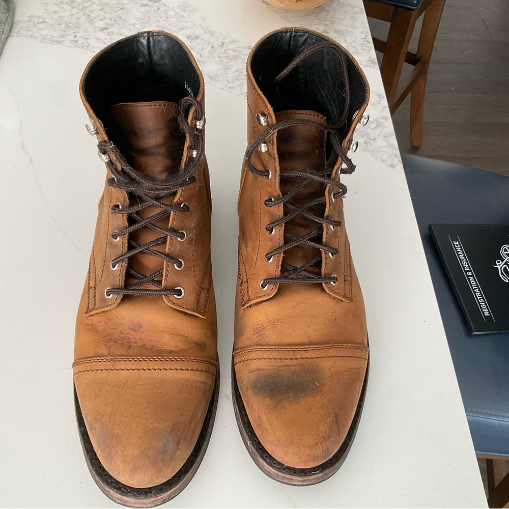 Thursday Boot Company Brown Cap Toe Leather Boots